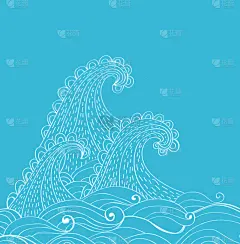 抽象手绘波浪背景