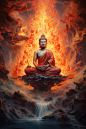 AI绘画_Prompts_rajasababady_Buddha_rising_through_the_fire_and_ice_beautiful_a_57c84fa4-7d87-4391-83b2-bd2395b78212_xpanx.com
