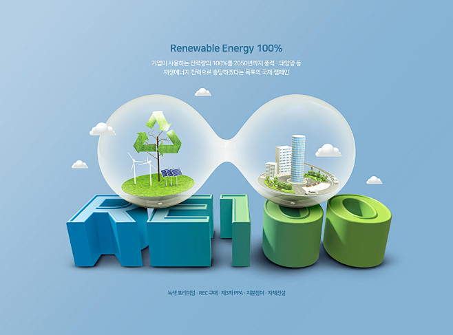 Renewable Energy Poster Vision 11款公益绿色环保电池可再生清洁能源太阳能主视觉海报设计ps素材 - UIGUI