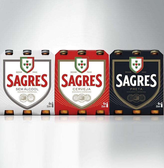 Sagres six pack beer...