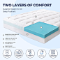 3 inch dual layer gel memory foam mattress topper plush cooling bamboo pillow top cover comfort support mattress pad with deep pocket back pain relief