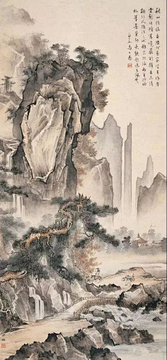 画采集清 邹一桂 花卉八开绿地听雨采集到水墨中国.画采集清 任