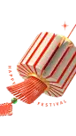 春节祝福创意C4D五谷丰灯竖版海报