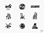 Zebra | Logo Collection mark icon simplistic animals collection black and white cute creative minimal logo design stripes zebra