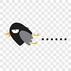 乌鸦飞过无语尴尬表情包元素卡通手绘PNG图片➤来自 PNG搜索网 pngss.com 免费免扣png素材下载！