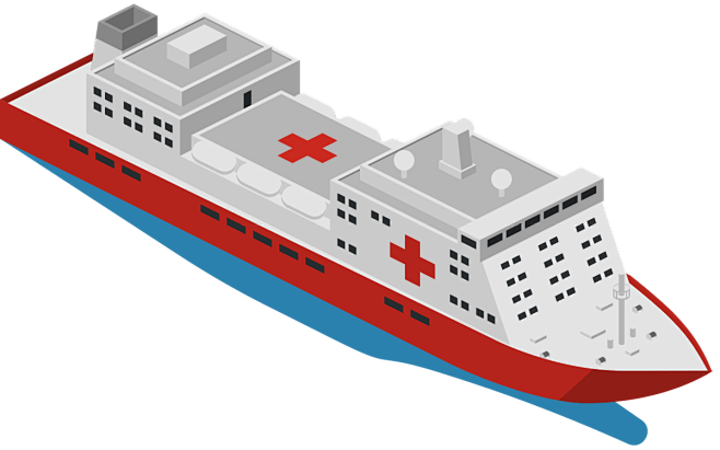 Hospital ship front