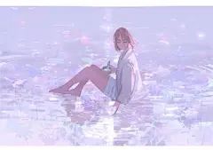 艺术家Amei Zhao关于星辰大海的唯美插画