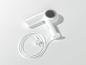 J3 hair dryer : J3 hair dryer is designed with the goal of improving the user experience when cleaning and storing dryer. It is designed to act as a locking device to prevent the line from falling out through small deformations of the dryer itself without