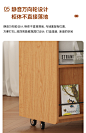 实木岛台餐桌一体可伸缩家用小户型家用岩板中岛台日式可移动岛台-淘宝网