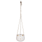 White Ceramic Cat Hanging Planter H12 