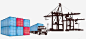 港口码头psd免抠素材_新图网 https://ixintu.com 机械臂,机械臂,物流,码头,货车,运输,集装箱