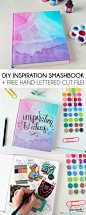 DIY Inspiration Smashbook + Free Silhouette Cut File and PNG. Plus, seven ways I find inspiration! | <a href="http://dawnnicoledesigns.com" rel="nofollow" target="_blank">dawnnicoledesigns...</a>