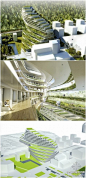 斯德哥尔摩绿色学校，3XN Architects事务所设计.这是一款新式的学校，从教学当地植被，到种植及收获自己种植的食物，学校采用的是一种完全不同的教学模式.http://t.cn/zWC34Ur