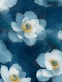 冰绡白莲歌 原创莲花插画 - 小红书