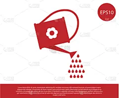 分离着色,红色,喷壶,计算机图标,白色背景,农业,大桶,环境,植物群,春天