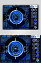 蓝色高端圆形科技矢量元素-众图网