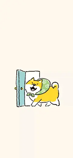可爱的柴犬简笔画，做手机壁纸再好不过了
