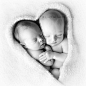 In case we have twins someday...stunning shot of newborn twins! Love the heart: 