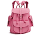 Grafea Pink Lemonade Medium Leather Rucksack - Pink