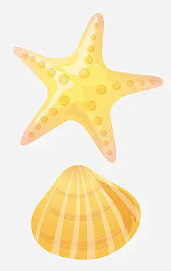 手绘海星和贝壳高清素材 免费下载 设计图片 页面网页 平面电商 创意素材 png素材
