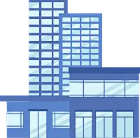 建筑房屋楼房平面插画元素楼房