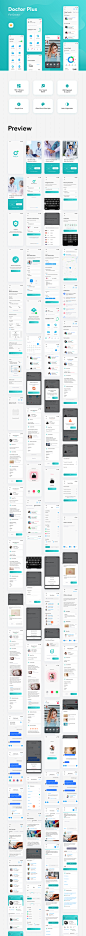 #APP模板#
整套医生端看病在线问诊交互设计app ui/ux源文件sketch模板