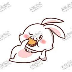 白兔吃月饼 【酷图网】中秋节,表情包,白兔吃月饼,卡通,设计,