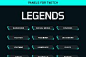 Legends - Twitch Panels Pack : Legends Twitch Panels Pack is a panel pack optimized for Twitch, contains 24 ready-made and exported PNGs in light blue and dark background inspired by the popular game Apex Legends.