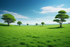 绿色小草自然风景摄影图