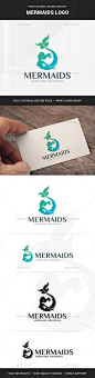 美人鱼标志模板 - 人类标志模板从这里下载：http://graphicriver.net/item/mermaids-logo-template/16151466?s_rank=13&ref=Al-fatih： 