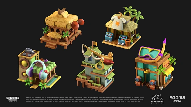 Stylized Buldings Pack-花瓣网