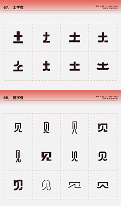 _孜然小姐采集到字体偏旁