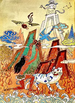 名家绘中国神话 冯健男 嫦娥奔月 - 小红书