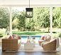 Alt image 8 for Huntington Wicker Swivel Papasan Outdoor Lounge Chair
