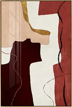 轻奢抽象装饰画(高清喷绘，晶瓷画)