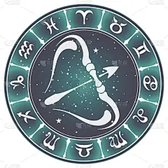 射手星座，矢量插图