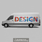 Van mock up design Free Psd