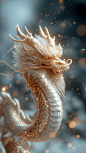 金色的龙 龙年 中国龙素材 3D渲染 AIGC