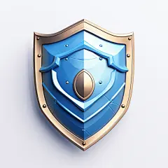 简约立体盾牌AI图元素