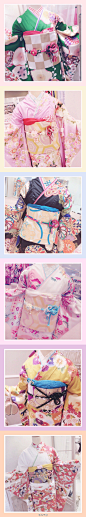 #日系搭配# ふりそでMODE品牌の少女和服真是满足所有需求(灬ºωº灬)细节太棒！