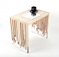 Weightlessness创意玻璃和木材结合的桌子