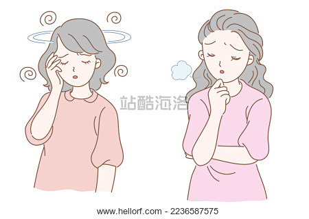 女人头晕 叹气的表情