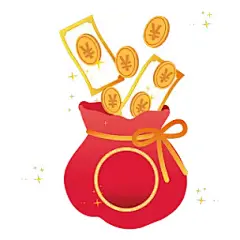 手绘-双十一红包优惠券贴纸