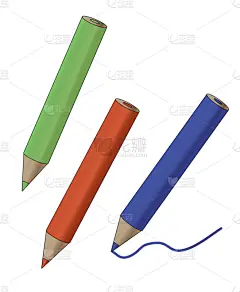 红色,彩色图片,铅笔画,平坦的,计算机图标,极简构图,分离着色,白色,概念,铅笔