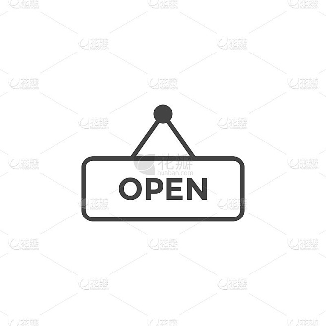 打开标识图形设计模板矢量插图