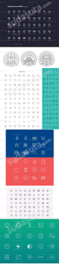1800张简单线条icon设计图片 简约线条图标 app ui设计 参考素材-淘宝网