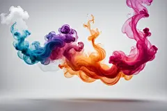 3D彩色烟雾渐变彩色烟雾背景图片