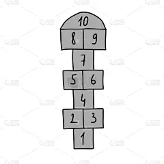 跳房子游戏,游戏,分离着色,愉悦,摆拍,概念,矢量,设计,休闲,绘制