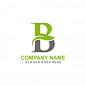 Letter b leaf initial logo template Premium Vector