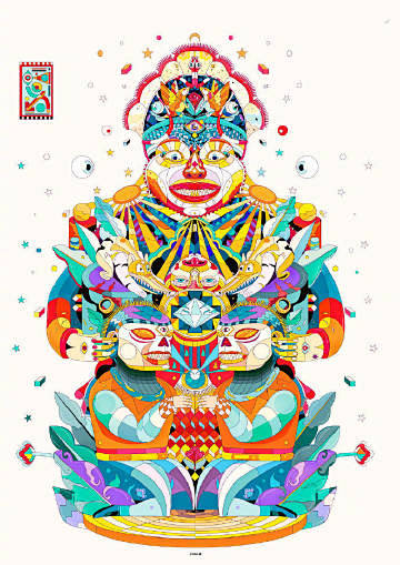 脸谱插画 | 法国 Yo Az ​​​​